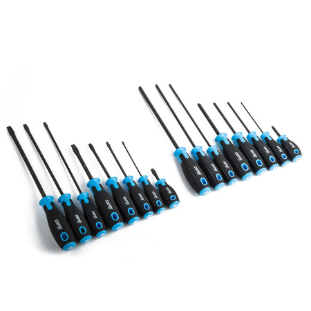 CAPRI TOOLS Mechanic's Non-Slip Screwdriver Set, 16 pcs CP11421